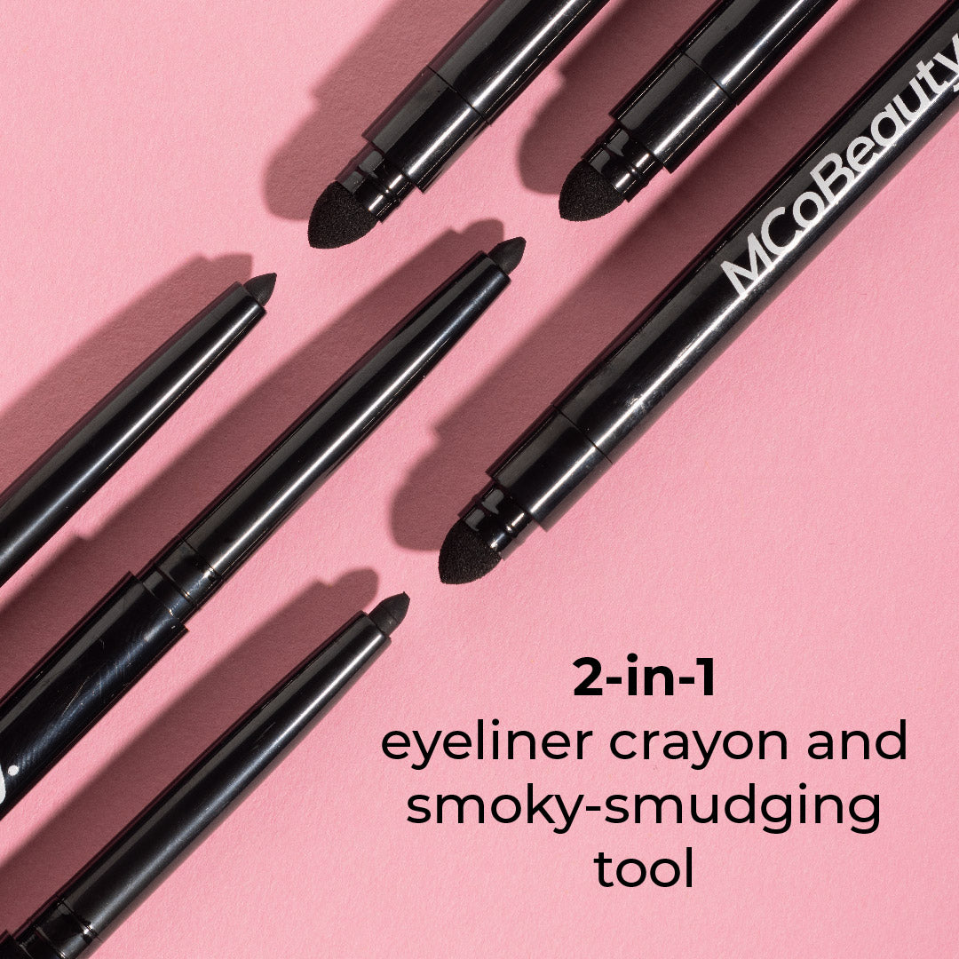 Dual-Ended Pro Smudge Eyeliner - Black