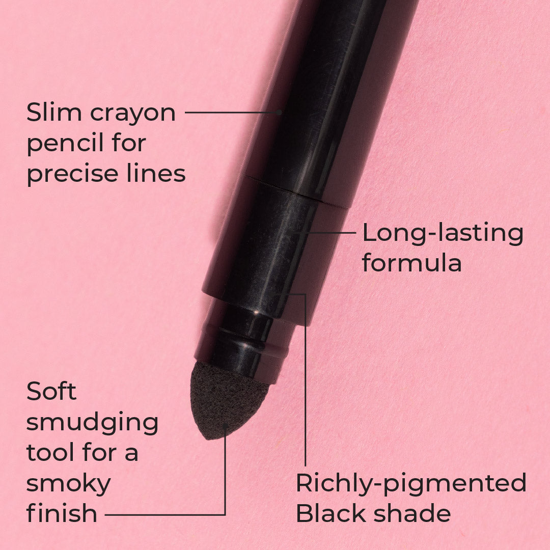 Dual-Ended Pro Smudge Eyeliner - Black