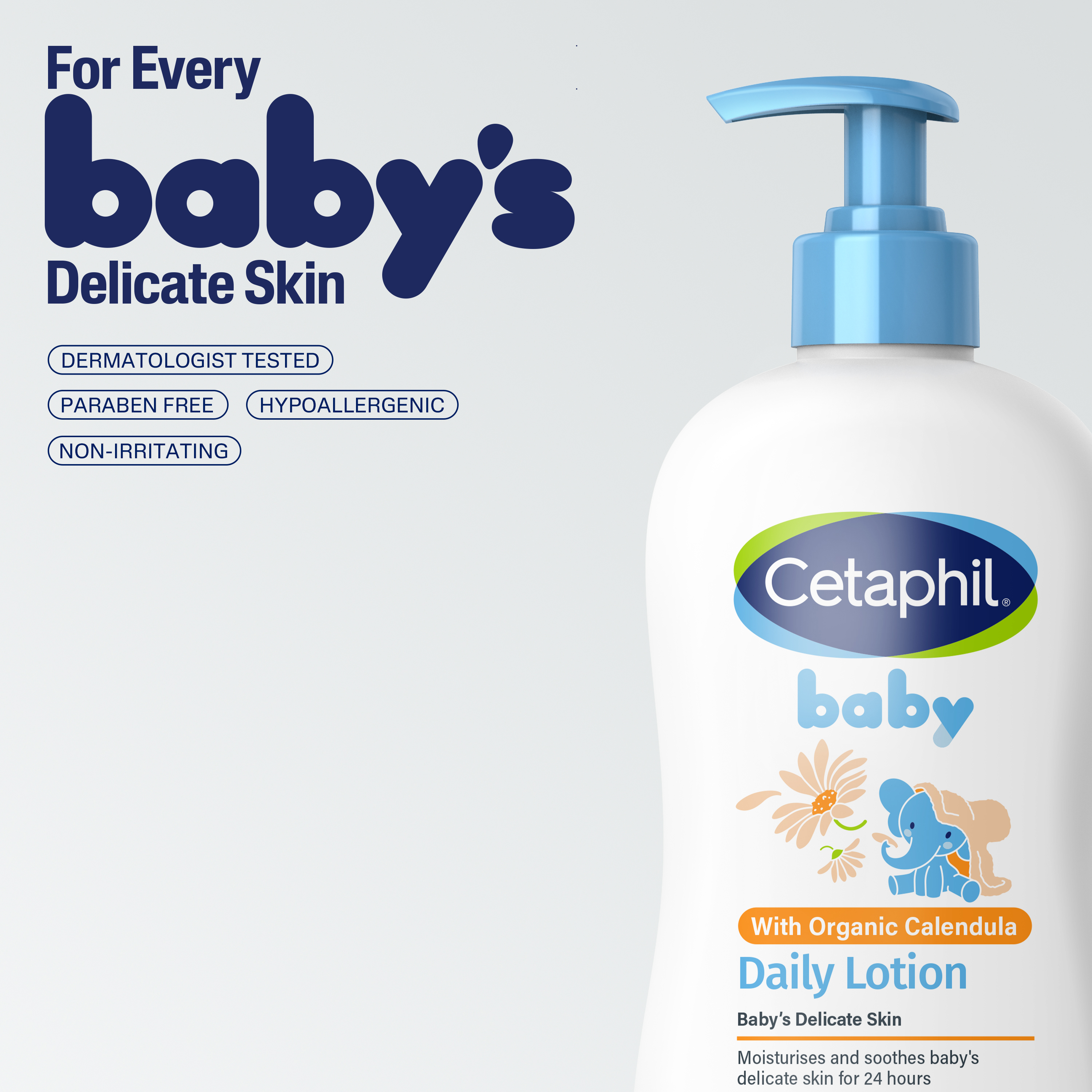 Cetaphil Baby Daily Lotion with Organic Calendula 400mL