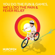 Nurofen For Children 7+ Years Pain and Fever Relief Chewable Capsules 100mg Ibuprofen Orange Flavour 12 Pack